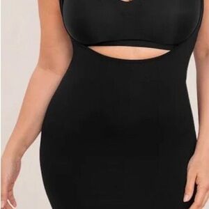 Empetua Open Bust Black ShapeWear Slip 2x NET